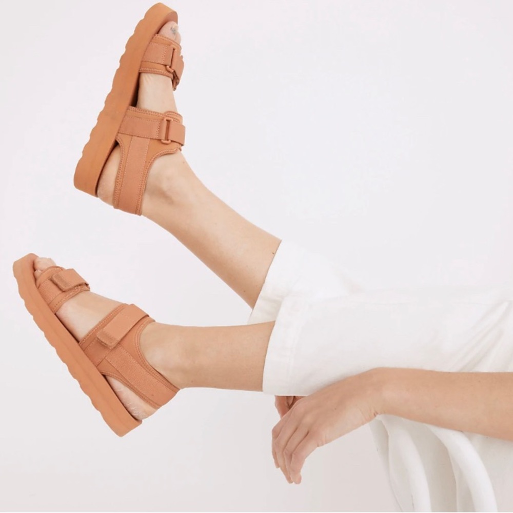 New/Box Madewell Cloudlift (Re)Sourced Sandal Pressed Sunflower Multi Colorway